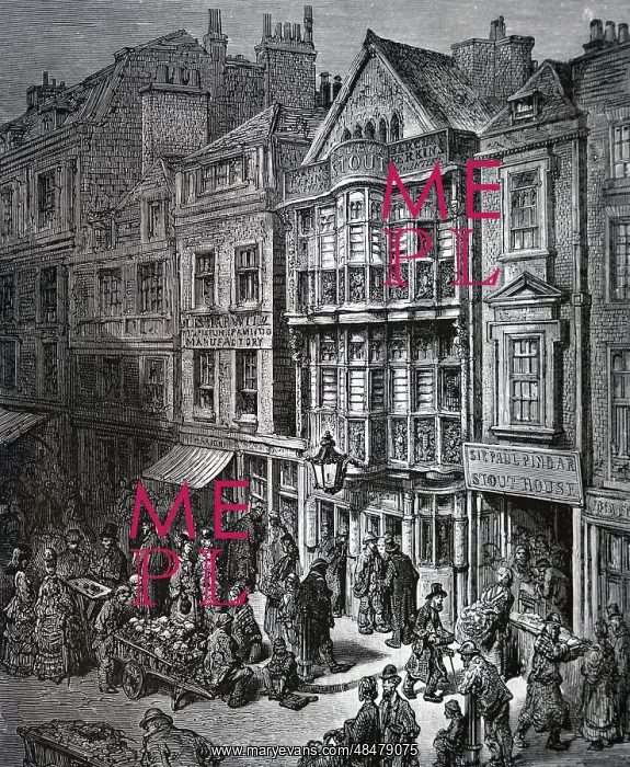 : An engraving depicting Bishopsgate Street : An engraving depicting Bishopsgate Street
