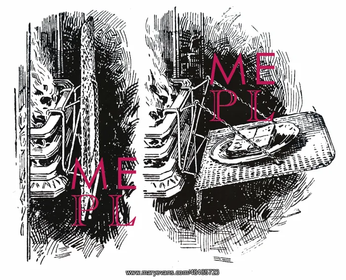 : Engraving depicting a brass mesh fire guard : Engraving depicting a brass mesh fire guard