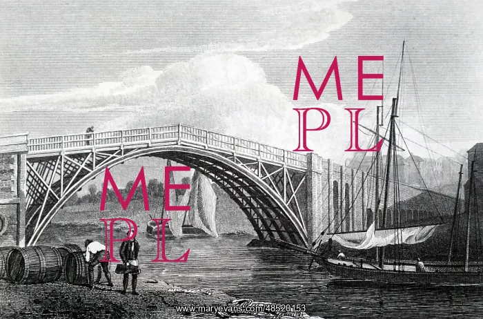 : An engraving depicting the bridge at Stourport : An engraving depicting the bridge at Stourport