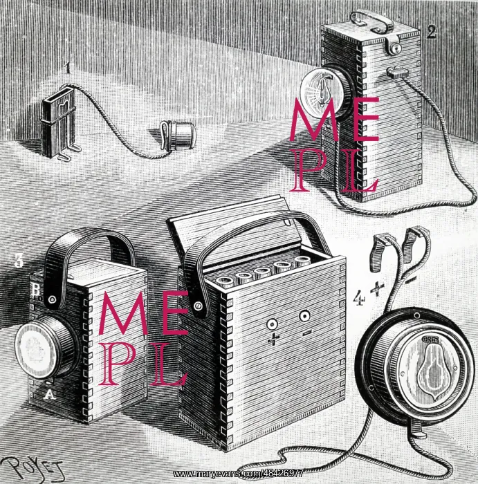 : An engraving depicting a Bristol portable accumulator : An engraving depicting a Bristol portable accumulator