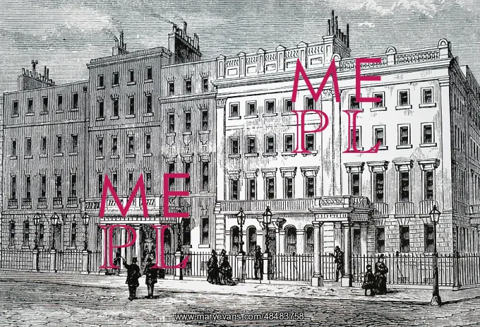 : An engraving depicting Claridge's Hotel : An engraving depicting Claridge's Hotel