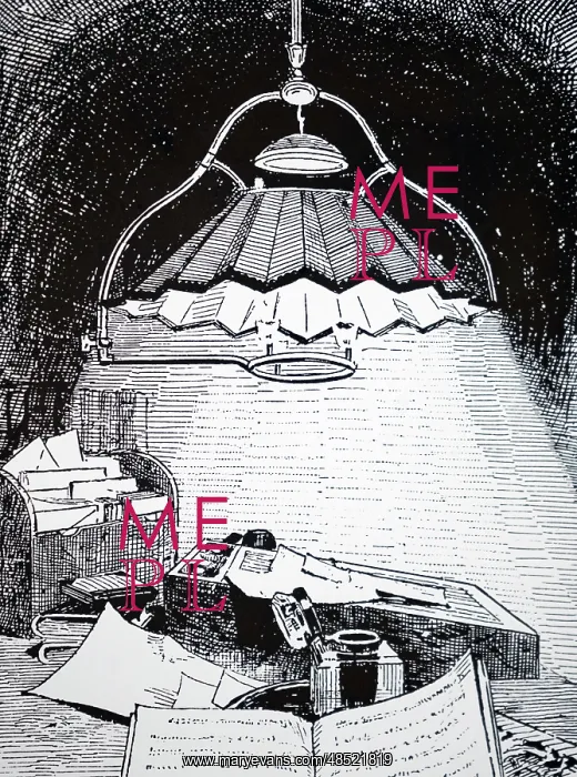 : An engraving depicting a conical reflecting shade : An engraving depicting a conical reflecting shade