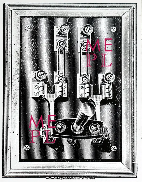  : Engraving depicting a dipole main switch