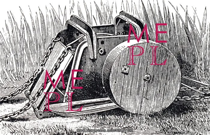 : An engraving depicting a dredging scoop : An engraving depicting a dredging scoop