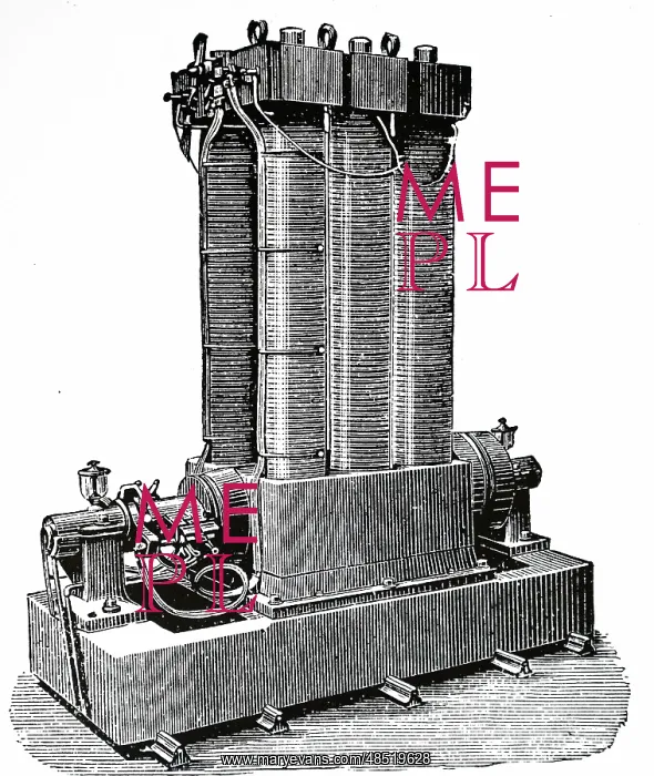 : Engraving depicting Edison's dynamo