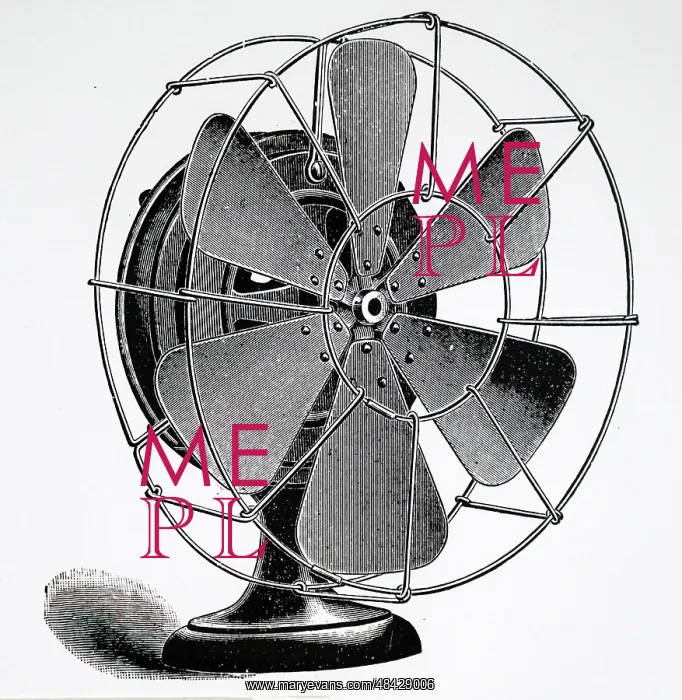  : Engraving depicting an electric fan