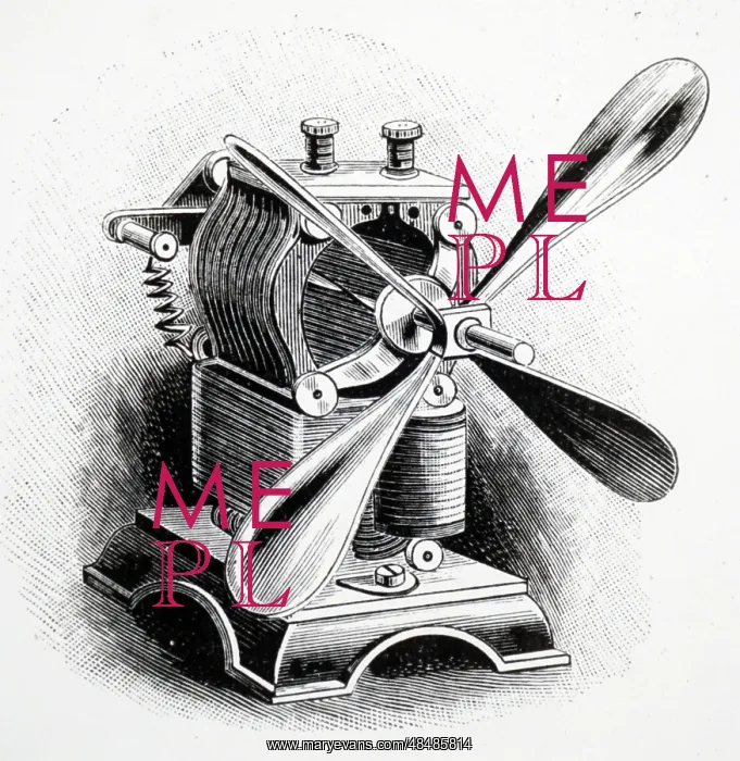 : Engraving depicting an electric fan : Engraving depicting an electric fan
