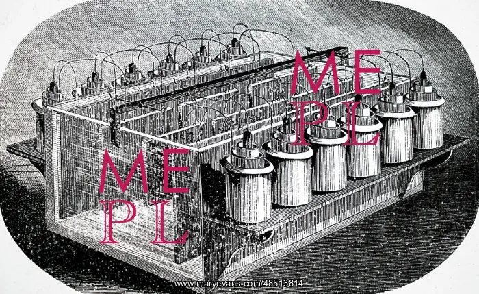 : Engraving depicting an electrotype : Engraving depicting an electrotype