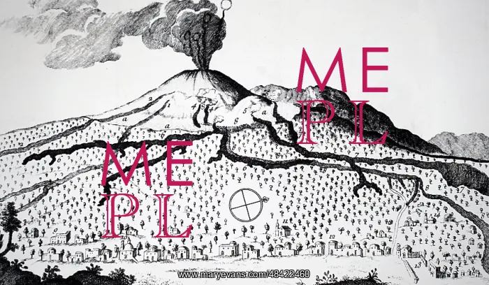 : An engraving depicting the eruption of Mount Vesuvius : An engraving depicting the eruption of Mount Vesuvius