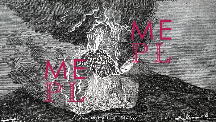 : An engraving depicting the eruption of Mount Vesuvius : An engraving depicting the eruption of Mount Vesuvius