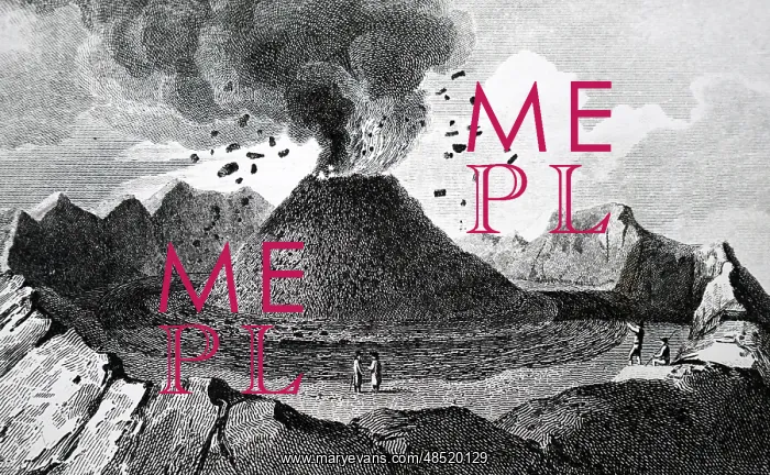 : An engraving depicting the eruption of Mount Vesuvius : An engraving depicting the eruption of Mount Vesuvius
