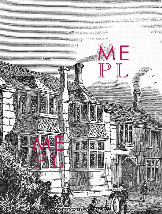 : Engraving depicting the exterior of a grammar school : Engraving depicting the exterior of a grammar school