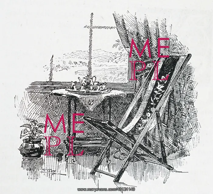 : Engraving depicting a folding hammock : Engraving depicting a folding hammock