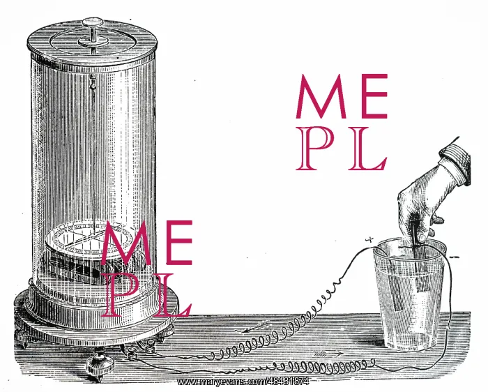 : Engraving depicting a galvanometer : Engraving depicting a galvanometer