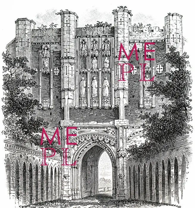 : An engraving depicting the gateway of Thornton Abbey : An engraving depicting the gateway of Thornton Abbey