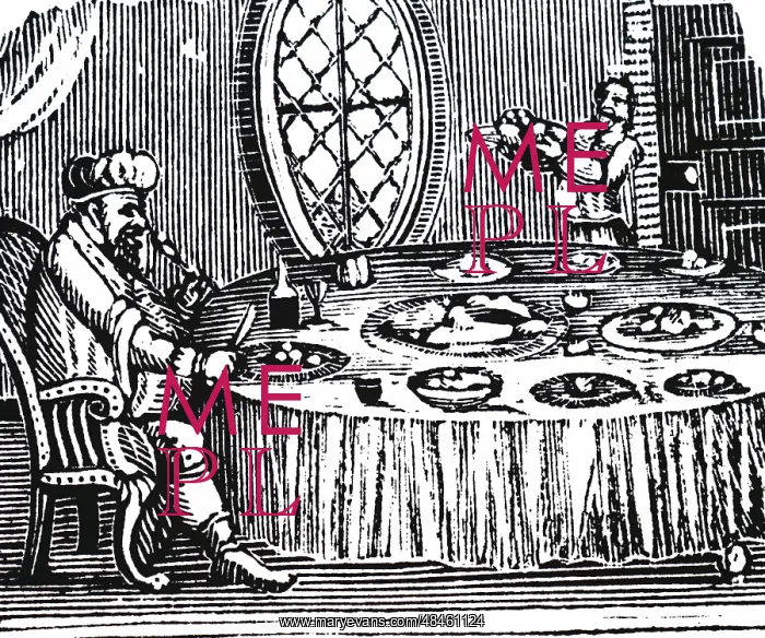 : An engraving depicting a gourmand : An engraving depicting a gourmand