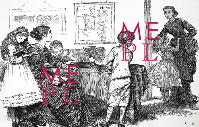  : Engraving depicting a governess with her charges