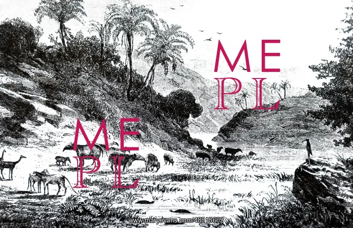 : An engraving depicting an imaginary landscape : An engraving depicting an imaginary landscape