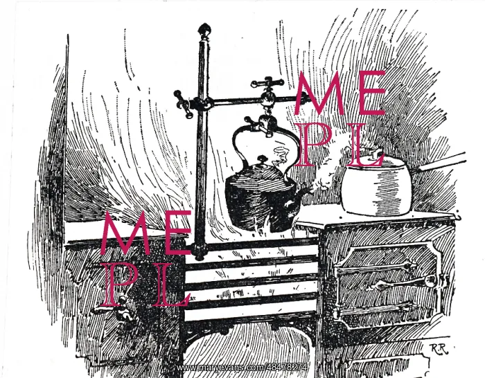: An engraving depicting a kettle holder : An engraving depicting a kettle holder