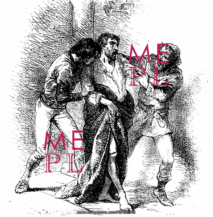 : An engraving depicting King Edward II being forced : An engraving depicting King Edward II being forced