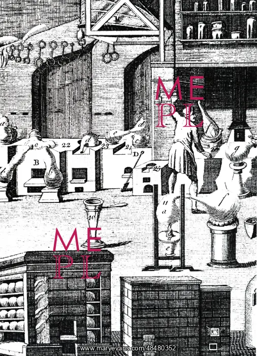 : An engraving depicting part of the laboratory : An engraving depicting part of the laboratory