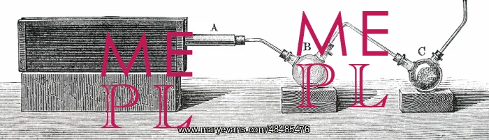 : An engraving depicting laboratory apparatus for : An engraving depicting laboratory apparatus for