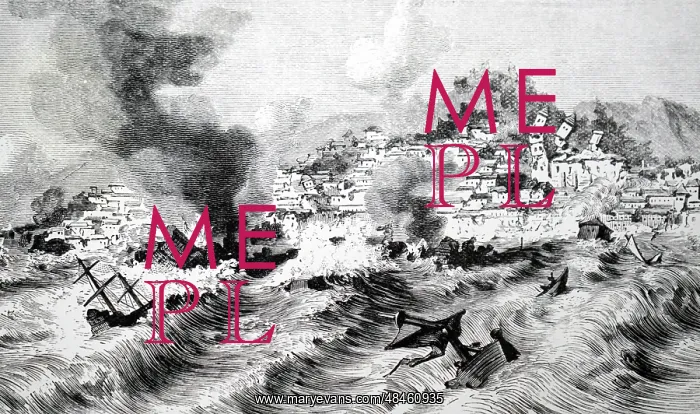 : An engraving depicting Lisbon destroyed by an earthquake : An engraving depicting Lisbon destroyed by an earthquake