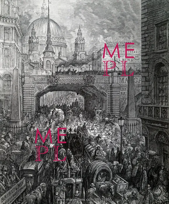 : An engraving depicting Ludgate Circus : An engraving depicting Ludgate Circus