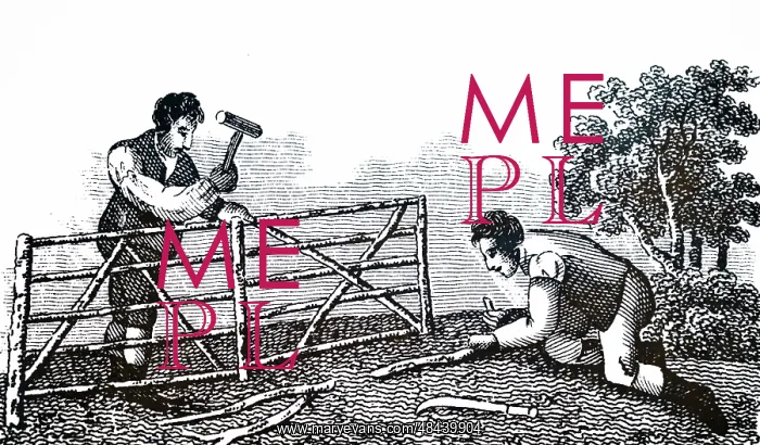  : Engraving depicting men constructing hurdles