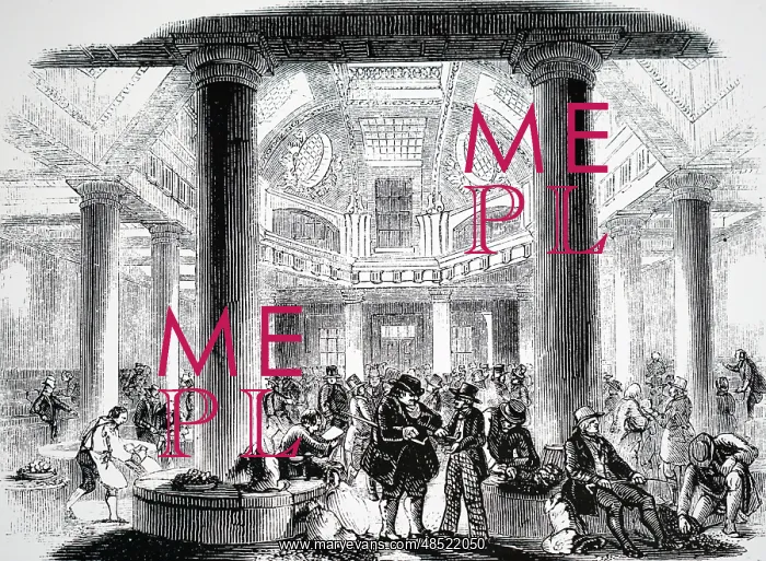 : Engraving depicting the Old Corn Exchange in Mark Lane : Engraving depicting the Old Corn Exchange in Mark Lane