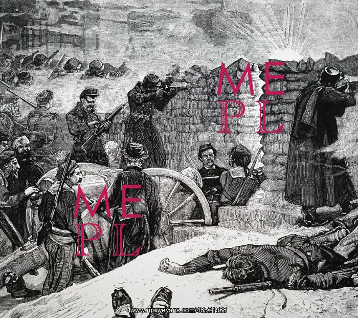 : An engraving depicting a Paris Commune : An engraving depicting a Paris Commune