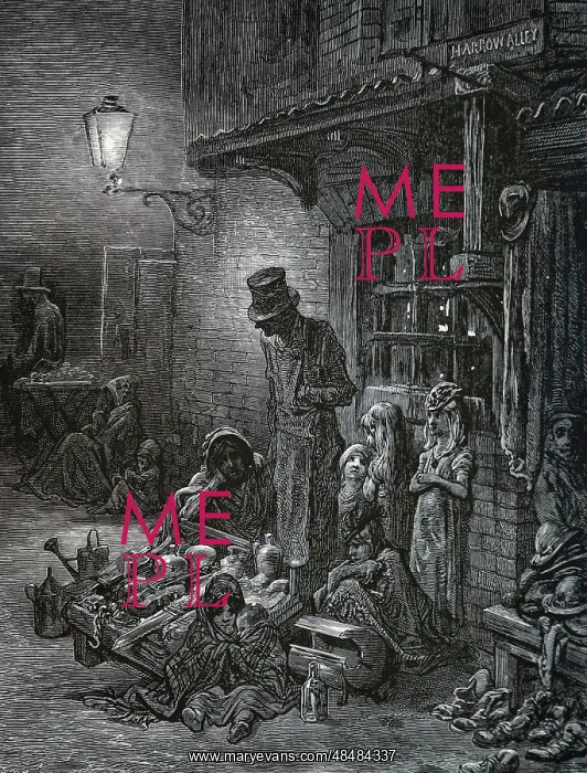 : An engraving depicting pavement traders : An engraving depicting pavement traders