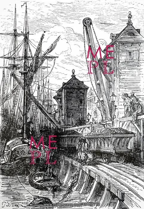 : Engraving depicting Poplar Docks
