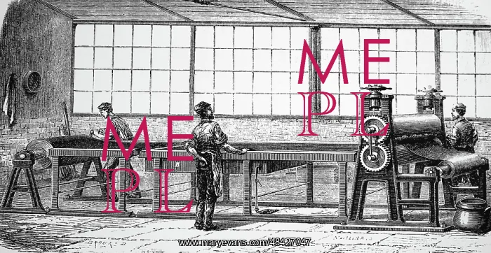 : Engraving depicting the production of lengths : Engraving depicting the production of lengths