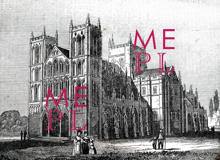 : An engraving depicting Ripen Minster : An engraving depicting Ripen Minster