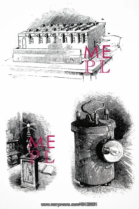 : Engraving depicting Schanschieff's battery being : Engraving depicting Schanschieff's battery being