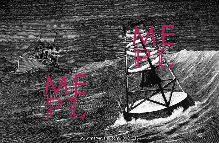 : Engraving depicting a self-luminous buoy : Engraving depicting a self-luminous buoy