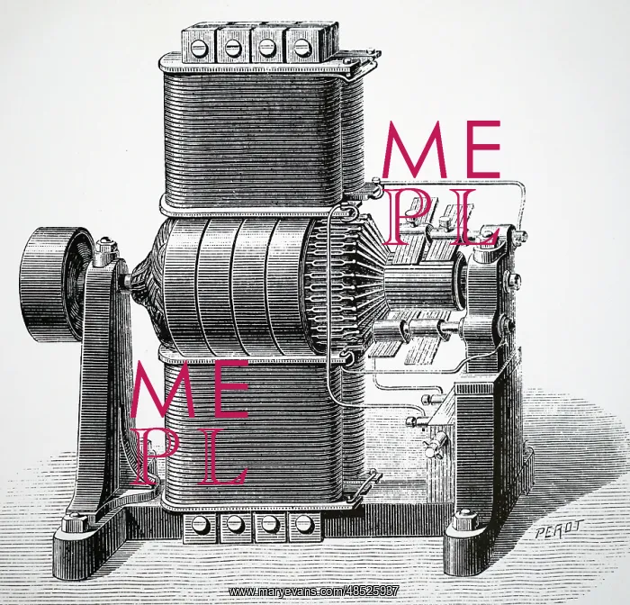  : Engraving depicting Siemens dynamo with Dolgorouki engine
