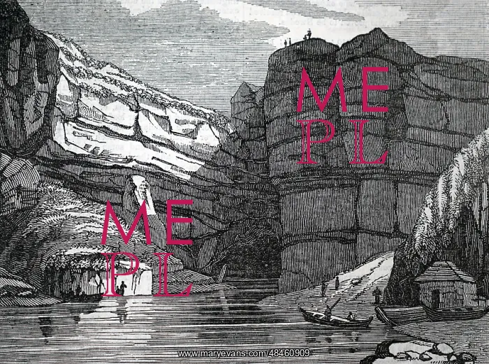  : An engraving depicting Smoo Cave