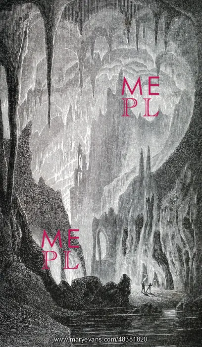  : An engraving depicting a stalactite cavern in