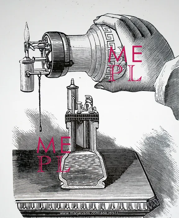 : Engraving depicting a table lighter : Engraving depicting a table lighter