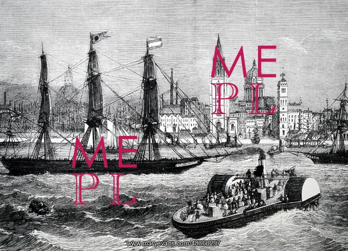 : Engraving depicting a view of Liverpool : Engraving depicting a view of Liverpool