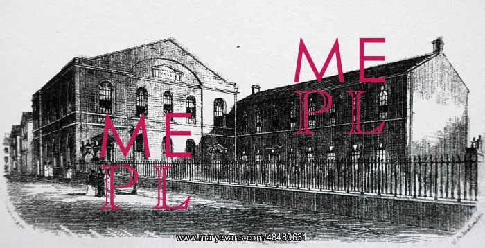 : An engraving depicting Wesleyan Methodist Chapel and School : An engraving depicting Wesleyan Methodist Chapel and School