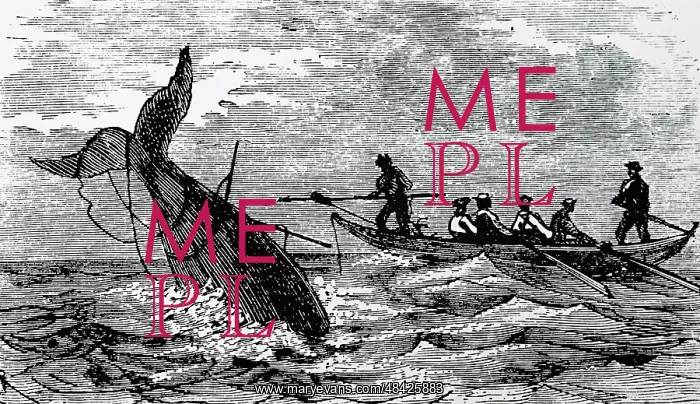: An engraving depicting whaling : An engraving depicting whaling
