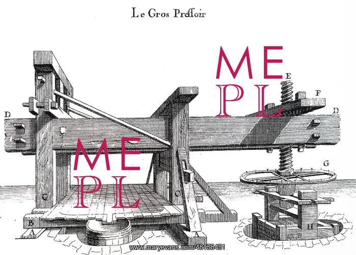  : An engraving depicting a wine press. From NoEol