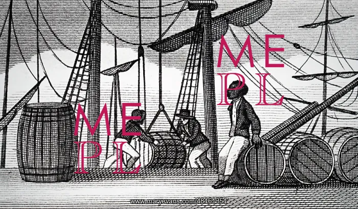 : Engraving depicting workmen unloading barrels of sugar : Engraving depicting workmen unloading barrels of sugar
