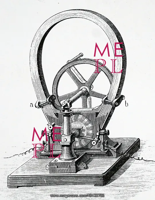  : Engraving depicting Zenobe Gramme's small hand dynamo