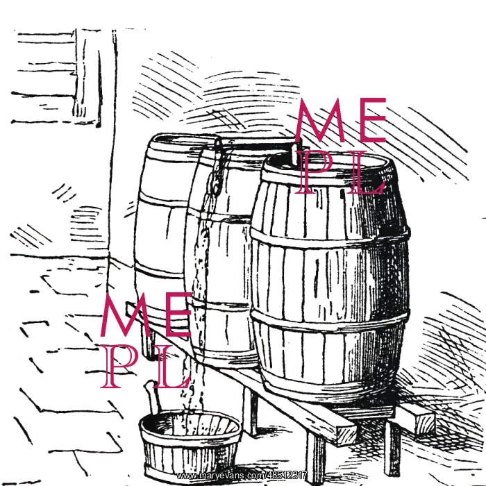 : An engraving of Home Brewing: Cleansing beer after : An engraving of Home Brewing: Cleansing beer after