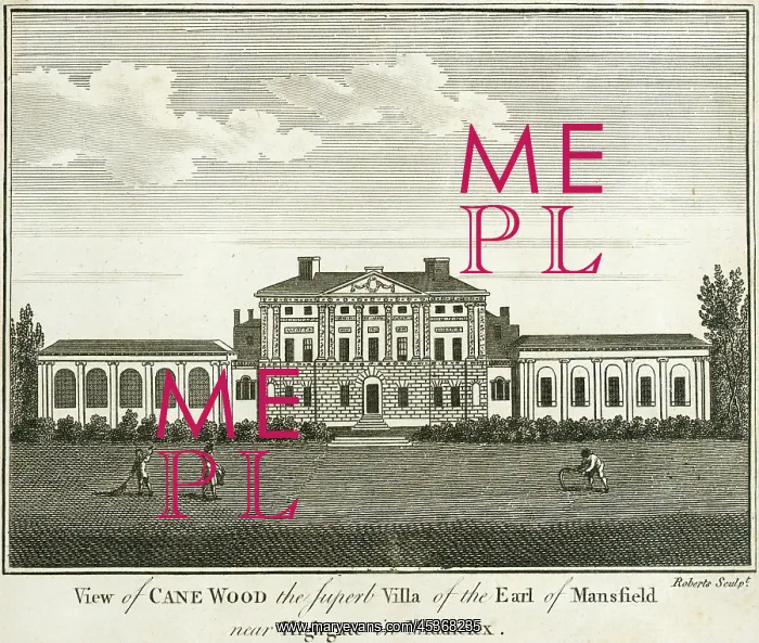: Engraving of Kenwood House : Engraving of Kenwood House