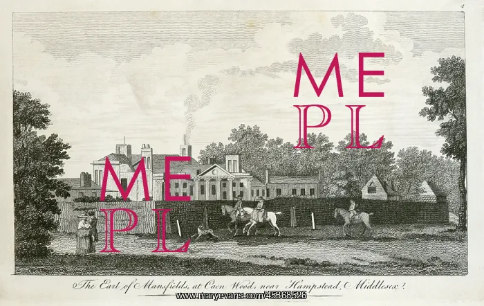 : Engraving of Kenwood House : Engraving of Kenwood House